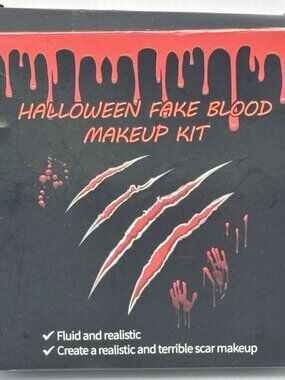 Fake Blood Makeup Kit Halloween Costume FX Special Effects Realistic Look *READ*
